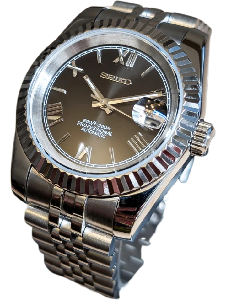 Date J Fluted - Roman Black