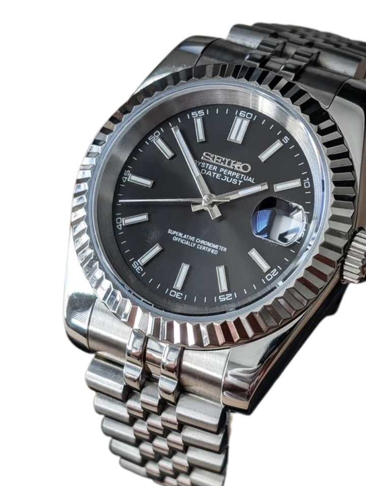 Date J Fluted - Black