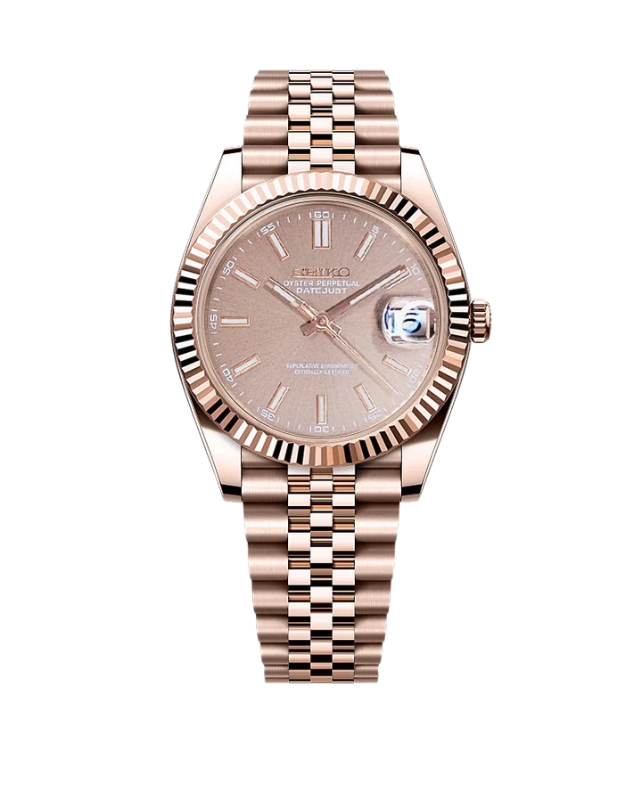 Date J Fluted - Chocolat Rose Gold