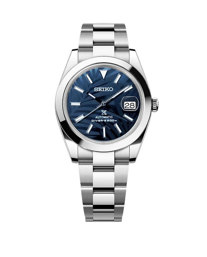 Date J Smooth - Palm Leaves Blue