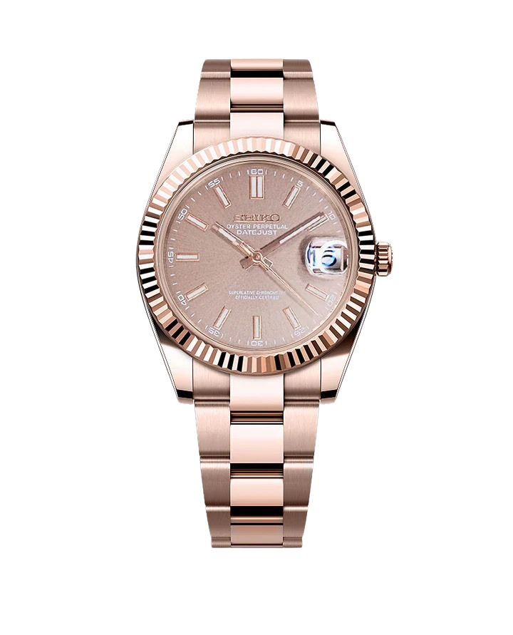Date J Fluted - Chocolat Rose Gold