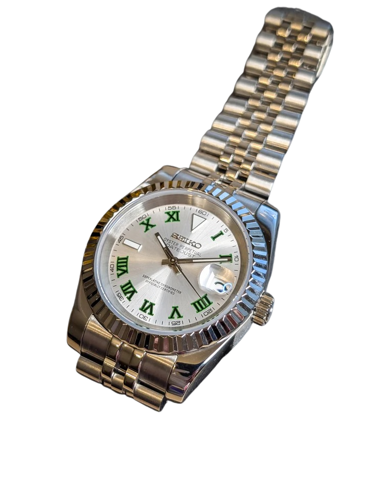 Date J Fluted - Wimbledon Silver