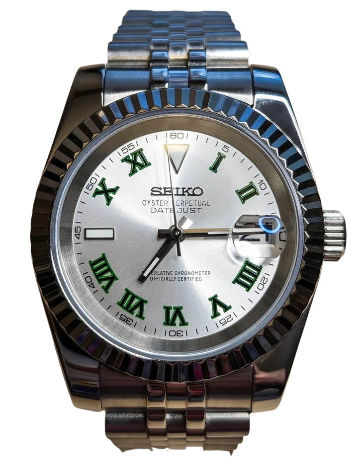 Date J Fluted - Wimbledon Silver