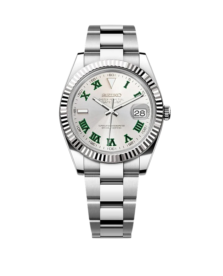 Date J Fluted - Wimbledon Silver