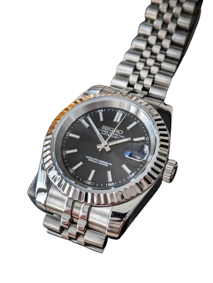 Date J Fluted - Black