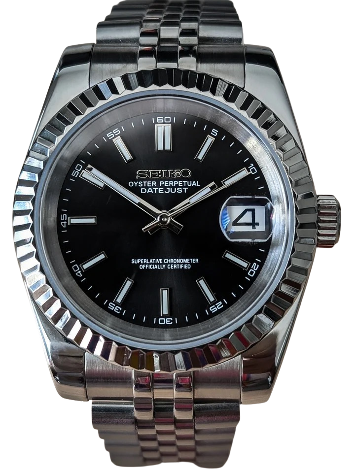 Date J Fluted - Black