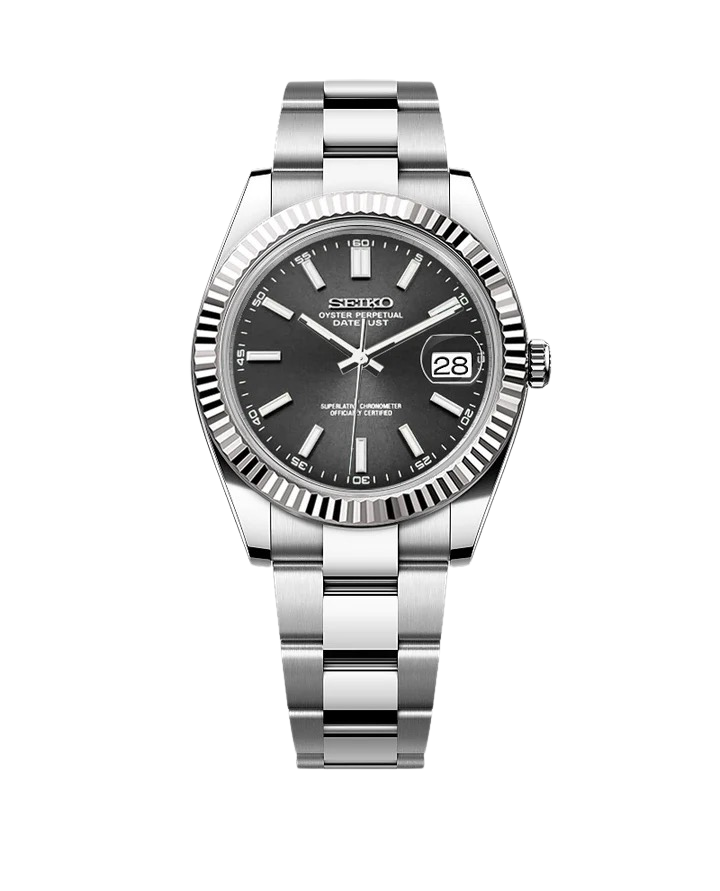 Date J Fluted - Black