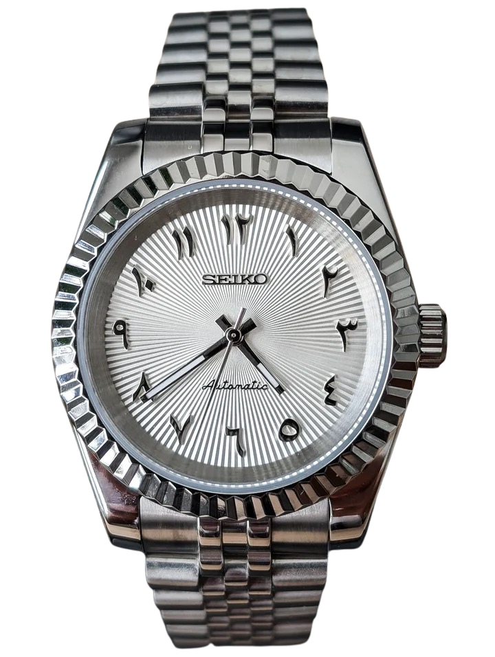 Date J Fluted - Arabic Silver