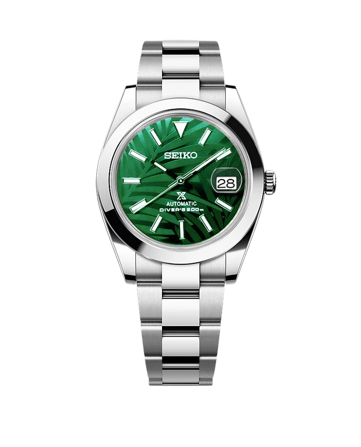 Date J Smooth - Palm Leaves Green