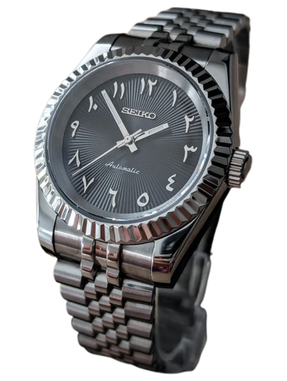 Date J Fluted - Arabic Black