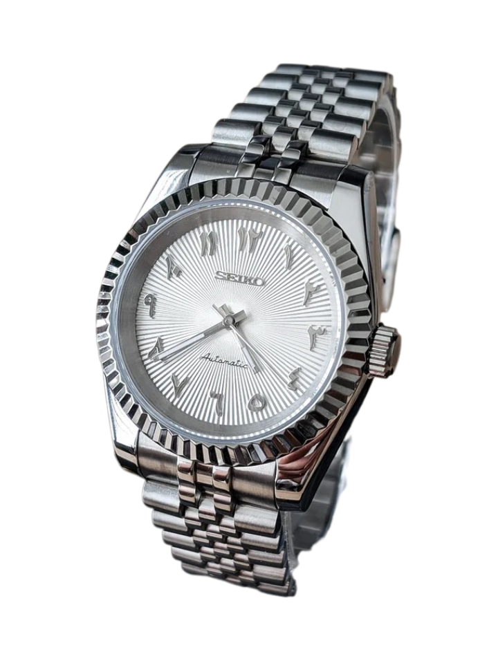 Date J Fluted - Arabic Silver