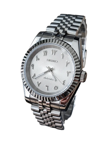 Date J Fluted - Arabic Silver