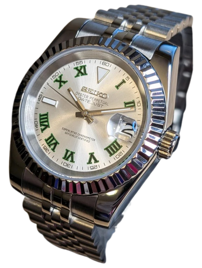 Date J Fluted - Wimbledon Silver