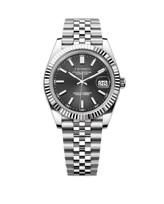 Date J Fluted - Black