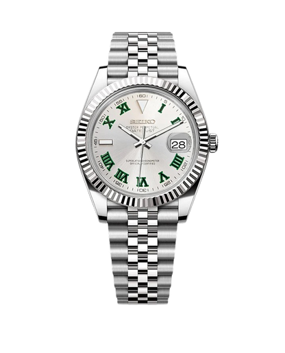 Date J Fluted - Wimbledon Silver