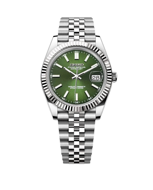 Date J Fluted - Forest Green