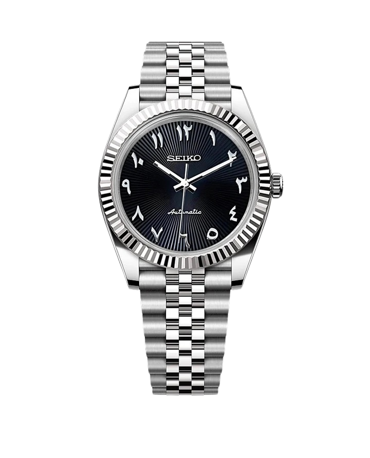 Date J Fluted - Arabic Black