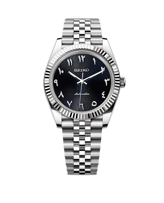 Date J Fluted - Arabic Black
