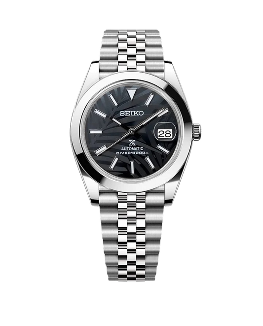 Date J Smooth - Palm Leaves Black