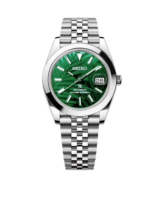 Date J Smooth - Palm Leaves Green