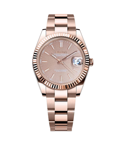 Date J Fluted - Chocolat Rose Gold