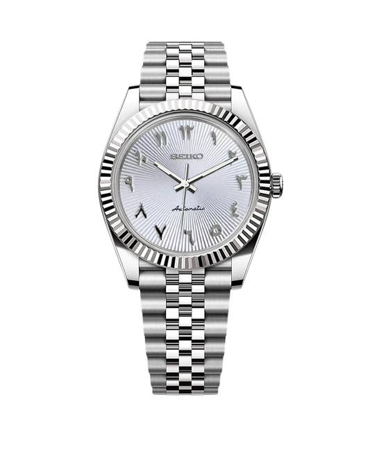Date J Fluted - Arabic Silver