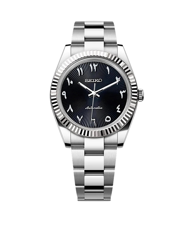 Date J Fluted - Arabic Black