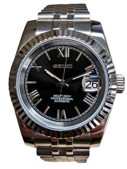 Date J Fluted - Roman Black