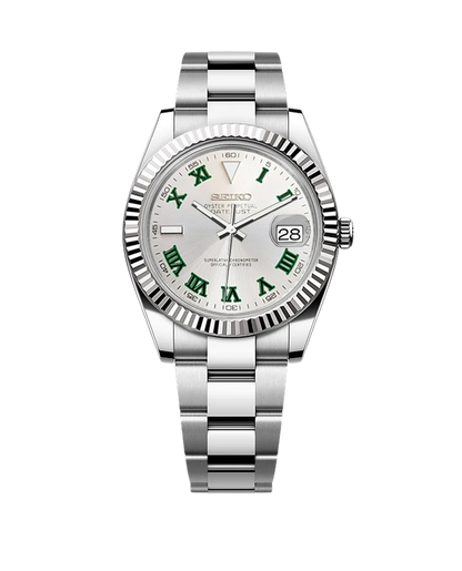 Date J Fluted - Wimbledon Silver