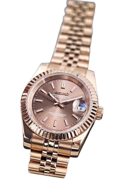 Date J Fluted - Chocolat Rose Gold