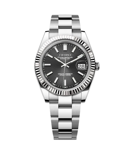 Date J Fluted - Black