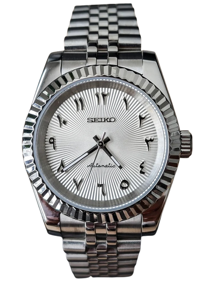 Date J Fluted - Arabic Silver