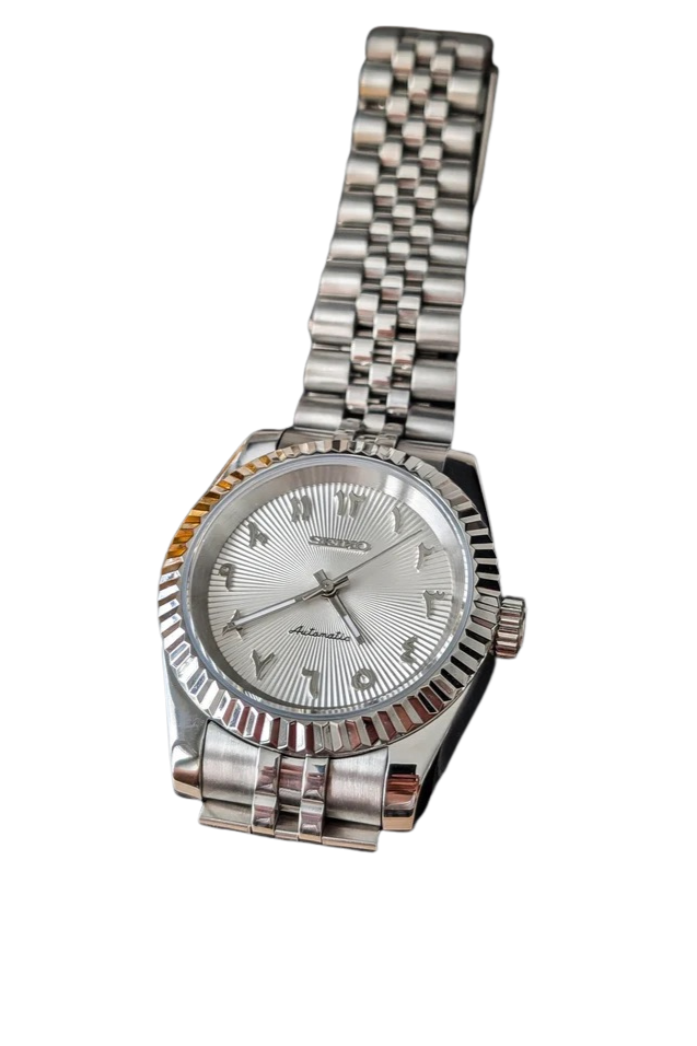 Date J Fluted - Arabic Silver