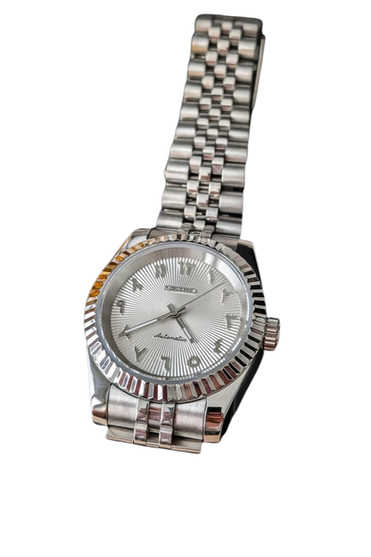 Date J Fluted - Arabic Silver