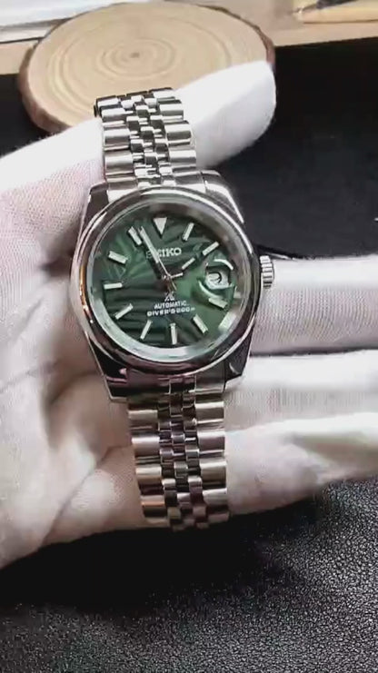 Date J Smooth - Palm Leaves Green