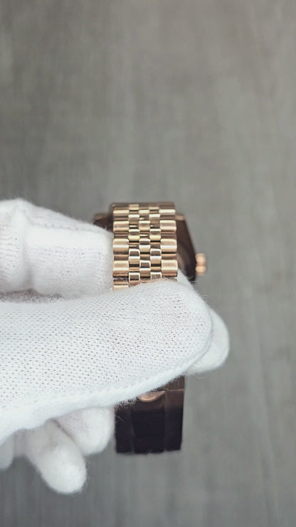 Date J Fluted - Chocolat Rose Gold
