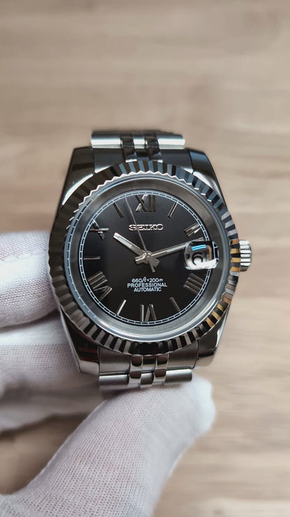 Date J Fluted - Roman Black