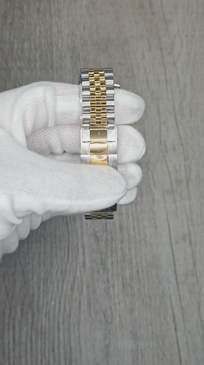 Date J Fluted - Roman Two-tone Bright